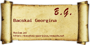 Bacskai Georgina névjegykártya